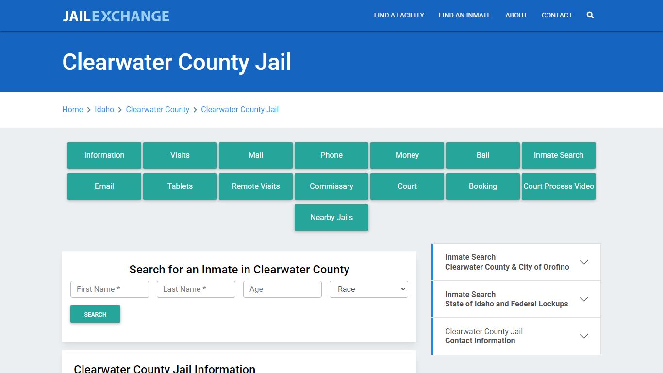 Clearwater County Jail Roster Lookup, ID, Inmate Search