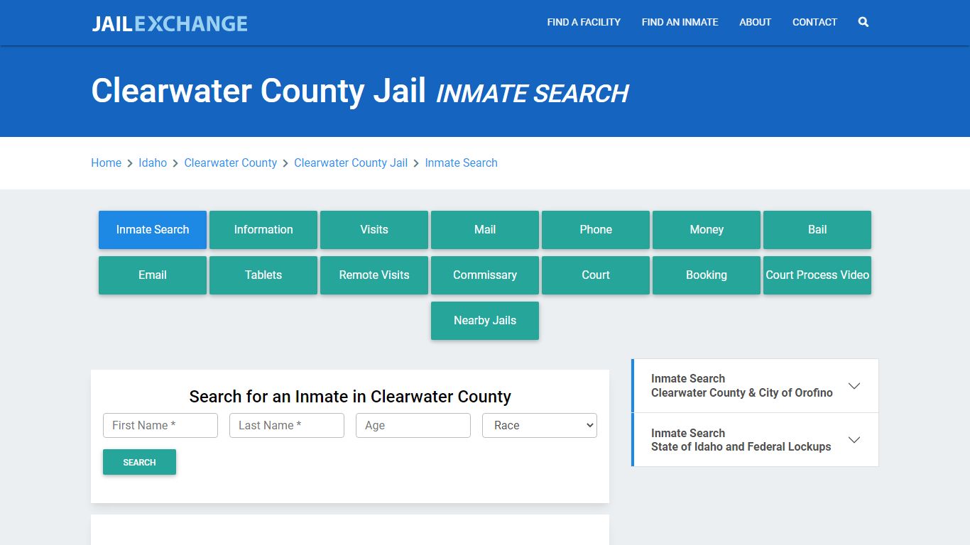 Clearwater County Jail, ID Inmate Search: Roster & Mugshots